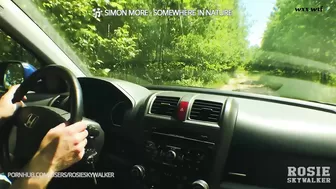 RosieSkye_Teen Car Sex(doogystyle) with Huge Cumshot on Big Ass POV
