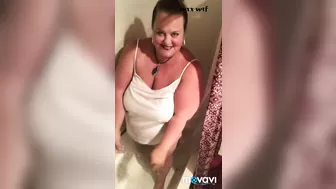 BBW White T-Shirt & Panties Shower_Gemini Goddess_1080p