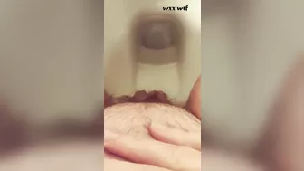 Close-up Hairy Pussy Pissing  on Public Toilet after Holding_Domina Muffintop_1080p