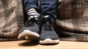 Cute Teen Rubbing her Sore and Sweaty Socked Feet after a Looong Day_Wolfeandvixen_720p
