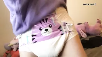 Diaper Peeing and Teasing_Little Ana_720p