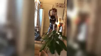 Maud Suicide Beautiful bitch strips and caresses her pussy