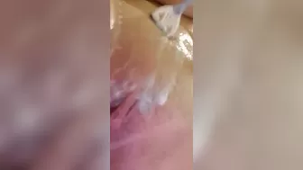 Lotti rose Depraved model caresses sex sponge