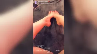 Dazed Daisie Baby briskly jumping on a dildo