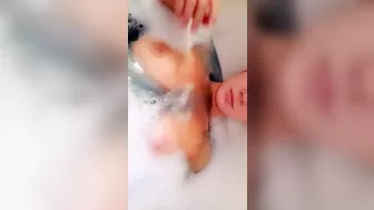 Bordeaux Blissful babe gently jerks pussy