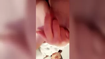 Bordeaux gently fucks her pussy