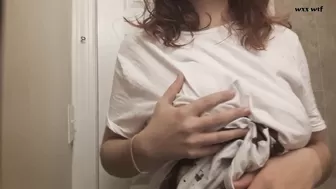 Hot Nerdy Red Head with Big Tits and Tattoos Plays with her Pierced Nipples_The Kowardly Kitten_1080p