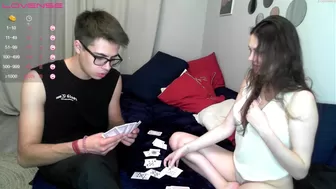 zzefirki Awesome brown girl in white stockings tickles her cap delicately