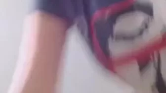 ponymafia Shy babe poses in stockings