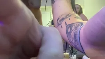 wet kitty & gothspvt, vipgothspvt, goth baby onlyfans Cute lady caresses shaved cunt