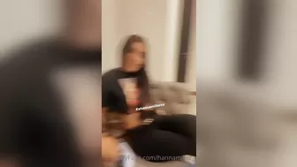 Hanna Miller onlyfans Charming bitch caresses shaved cunt