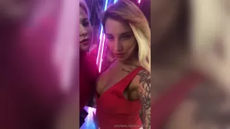 Juju Brais, Julia Abrams,  Kralia in stockings intensely fingering vagina