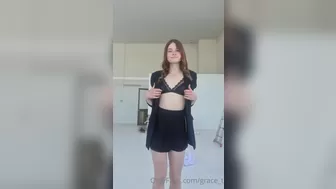 Grace_t Fluffy harlot fucks pussy with phallus