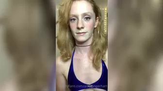 amygingerhart onlyfans Shy girl gently masturbates her shaved cunt