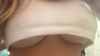 Eleonora Bertoli, elebertoli onlyfans Busty brunette caresses shaved vagina