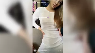 Anna Ioannova Shy girl gently masturbates her shaved cunt