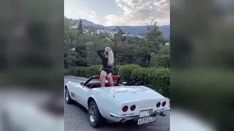 Ekaterina Enokaeva,  Lustful bitch gently masturbates cunt