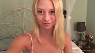 Maddie Springs, maddsprings, maddiesprings Busty chick caresses shaved pussy