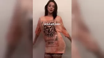 Karli Mergenthaler, karlimergenthaler Attractive shlendra is content with a rubber dick