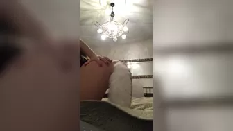angelina Kuznetsova Busty pussy rubs clit with finger