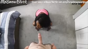 Petite Ebony Amateur Sucks BWC Interracial Cumshot_MsSnowBlvck_720p