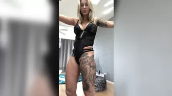 Jill Hardener onlyfans scrawny slut in a skirt is played with fi
