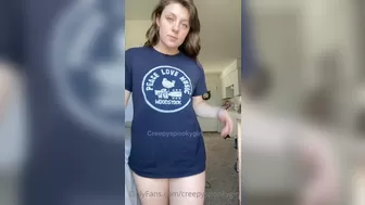 freckledspirit onlyfans Busty slut masturbates shaved cunt