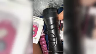 teresa aka TeresaLavae2 aka teresaltwerk onlyfans scrawny beauty plays with a sex toy in pri