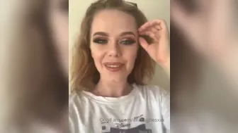 Ella Hughes aka ellahughesxxx onlyfans Pov sucking show with pretty girl with glasses