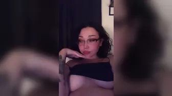 ulildevil onlyfans Glass sex toy in my pink hole part1