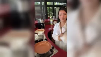 Bella Poarch aka bllapoarch onlyfans Oil show with a beautiful scrawny girl