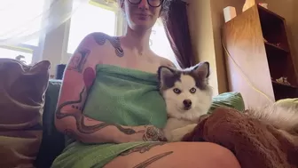 arabelleraphael Busty young lady caresses nipples