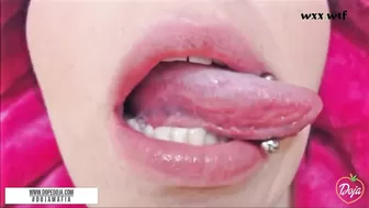 Wide, Pierced Tongue Honey Tease_QveenDoja_720p