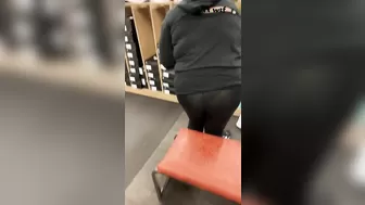Wife Shoe Shopping in see through Leggings Showing Panties in Public Pt1_revolvingd00r_1080p