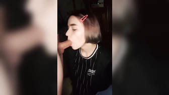 YourPersonalLoli_09 Школьница делает минет, кончает ей на лицо