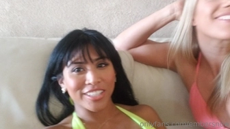 Embersnow onlyfans Sweet babe masturbates on the bed