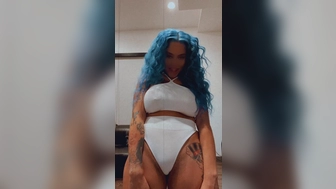 Sara Gold aka saragold aka iamsaragold onlyfans Busty slut caresses shaved pussy