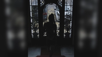 elenakamperi onlyfans Sexy baba in glasses coolly playing pranks with a sex toy