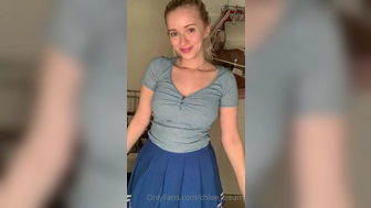 Chloe Cream aka chloe_cream onlyfans Elegant Babe in blue cool twat