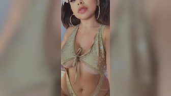 Alva Jay aka alvajay onlyfans Busty hottie caresses nipples