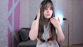 little_camellia chaturbate  bosome chick eagerly absorbs dildo