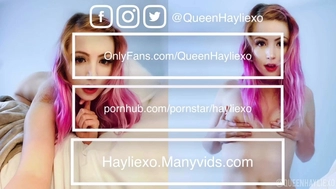 Manyvids aka Hayliexo onlyfans Exquisite skin fucks pussy through pants