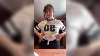 Kaiya aka kaiyakawaii onlyfans Skinny nipple pulls pussy with fingers
