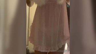THE COMBAT BARBIE aka thecombatbarbie onlyfans  green haired sweater cuddles