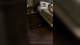 Karely Ruiz aka karelyyruiz onlyfans Beauty caresses her tits and pussy