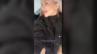 LaynaBoo aka Layna Boo aka laynaaboo onlyfans Stocking babe shows elastic tits