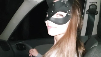 HuyasandChloe_009 Blowjob and Sex in the Car, Halloween Night, Cumshot in Mouth my Girl_Huyas_1080p