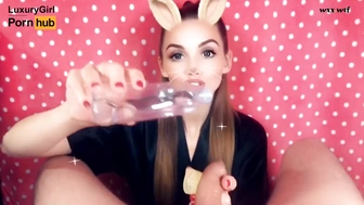 Kristina Sweet_Snapchat Pov Oil Jerk Off, Swallow Cum Sexy Bunny