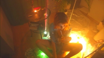 psychedelicariaa chaturbate Ardent bitch caresses pussy in panties