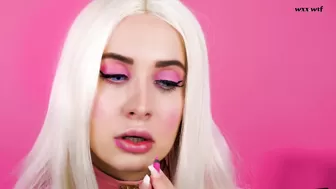 Big Fake Lips Barbie Doll Lollipop Tease and Lipstick Application_Vivian_Rose_1080p